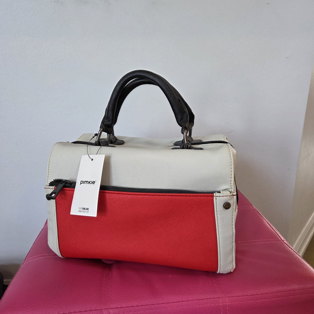 Pimkie Red and White Women's Handbag